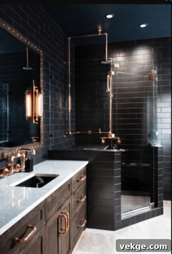 bathroom with dark tinge