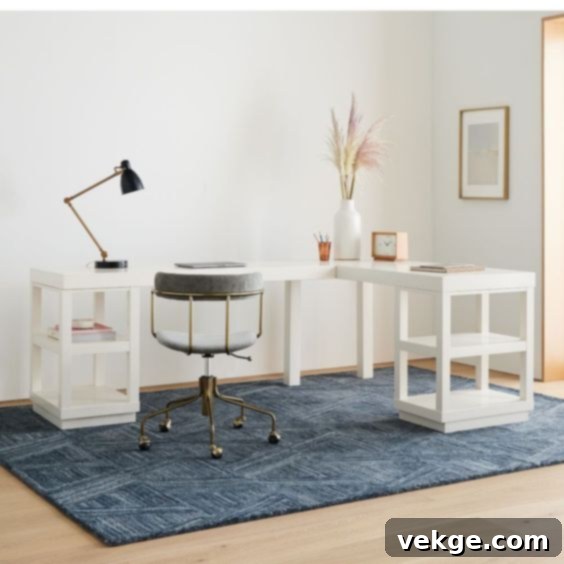 Parsons L-Shaped Desk