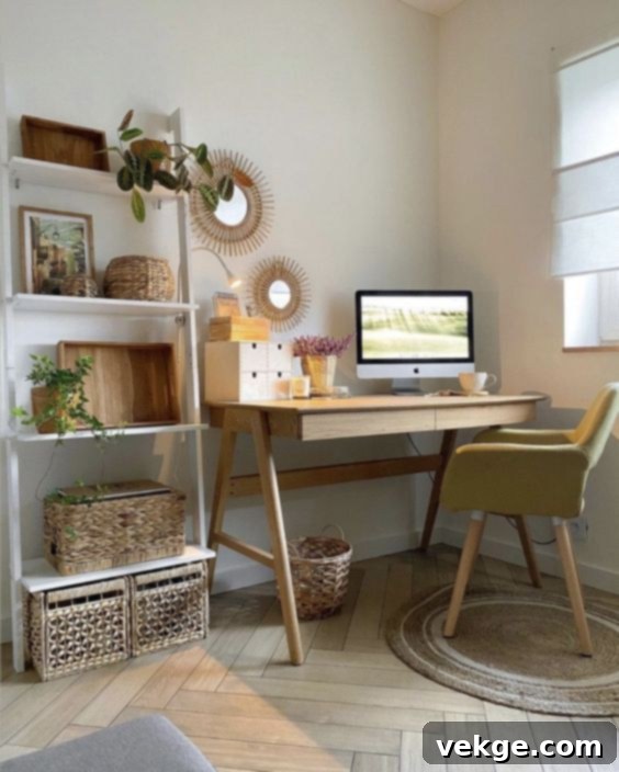 Textured Wooden Feminine Desk