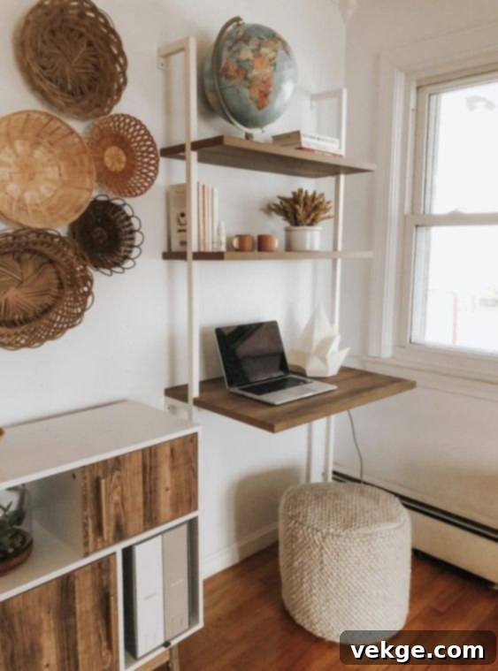 Wall-Mounted or Floating Desk