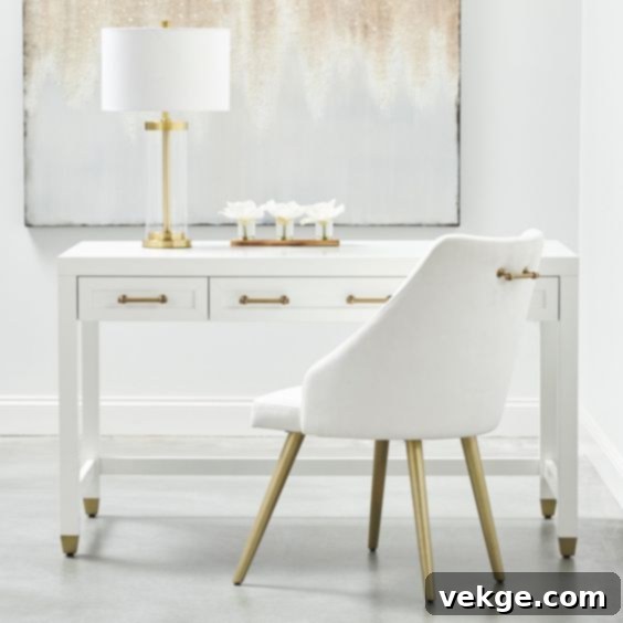 Modest Chic White Desk