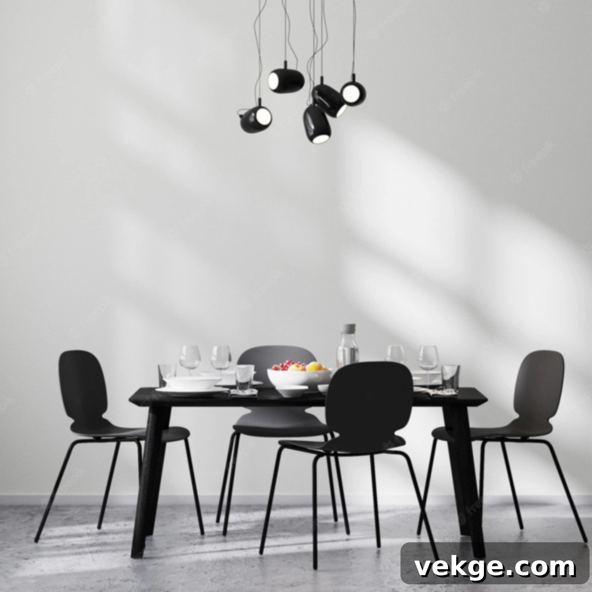 Go For a Monochrome Color Palette mid century modern dining room