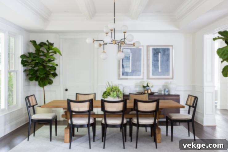 Try Chairs with Cane Backs mid century modern dining room