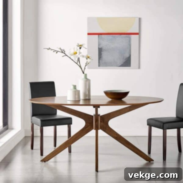 Get an Oval Dining Table mid century modern dining room