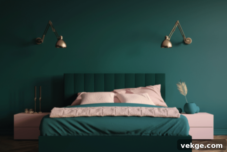 Tropical Green Bedroom