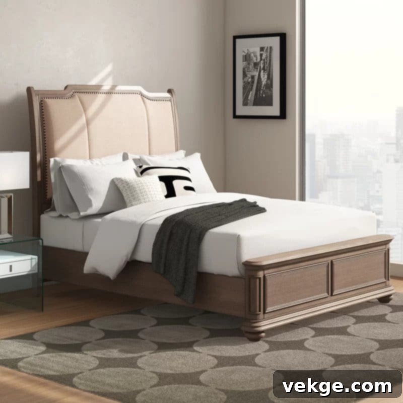 Lapel Melbourne Sleigh Bed