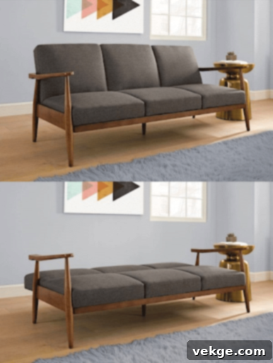Mid-Century Style Futon