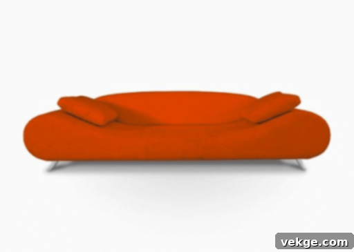 Super Retro Orange Sofa