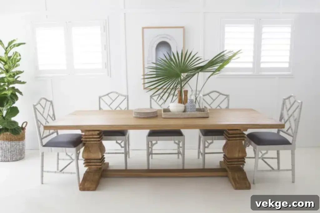 Pedestal Dining Table for Vintage Boho Look