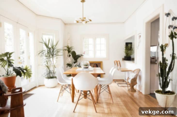 Wood Dining Table for Bohemian Aesthetic