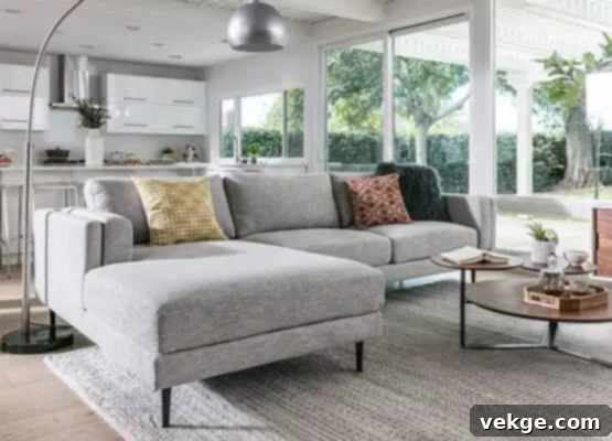Gray Upholstered Sofa