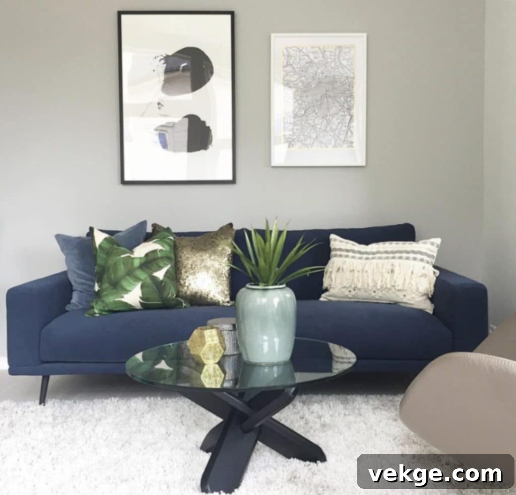 Deep Blue Sofa