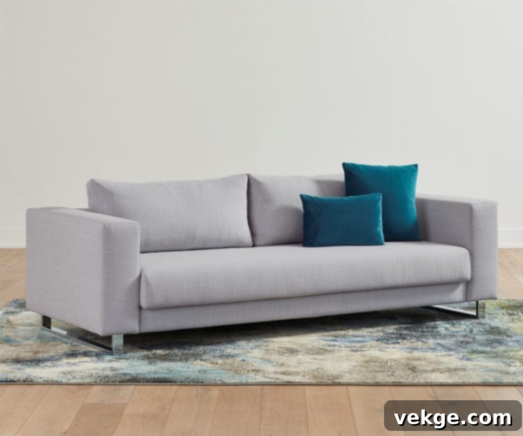 Gray Convertible Sofa