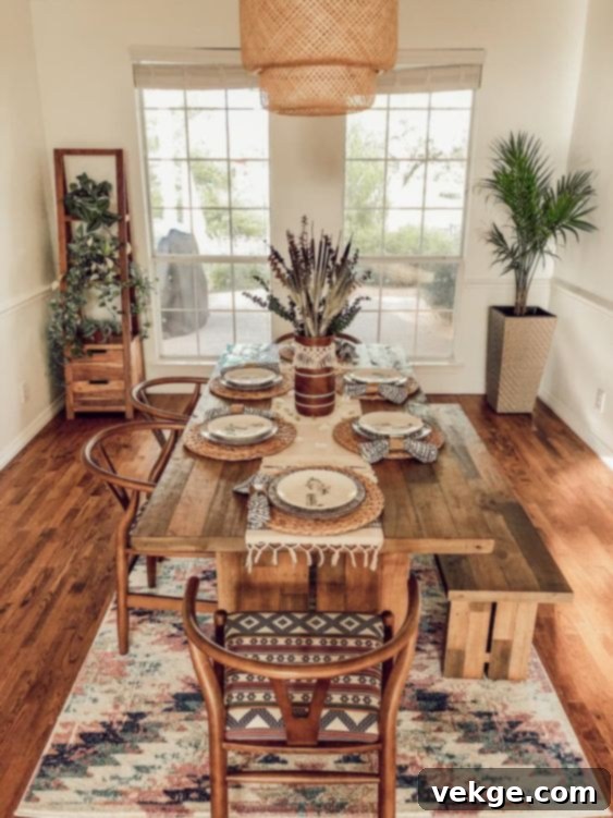 Boho Chic Dining Table