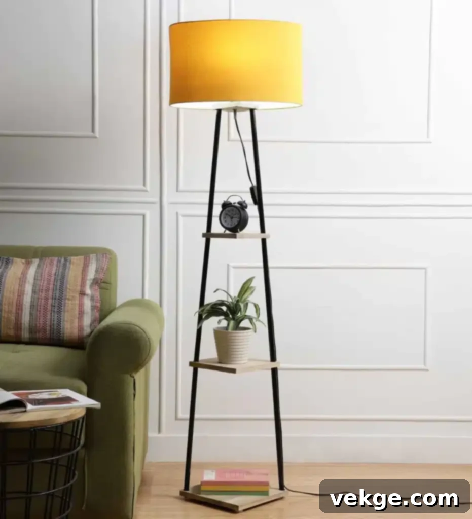 Floor Lamps with Shelves