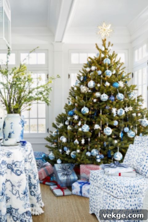 Blue And White Color Palette For Christmas Décor