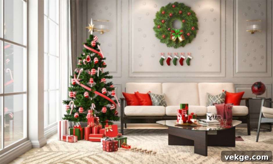 Hang a Wreath In The Living Room