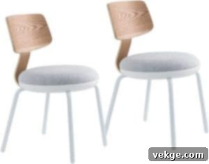 Mid-Century Modern Upholstered Dining Chairs