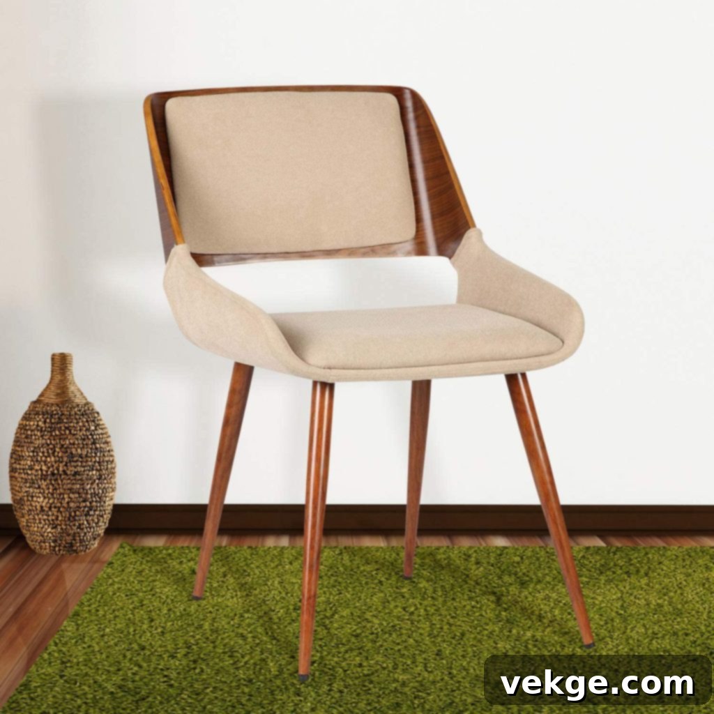 Panda Walnut Wood Dining Chair