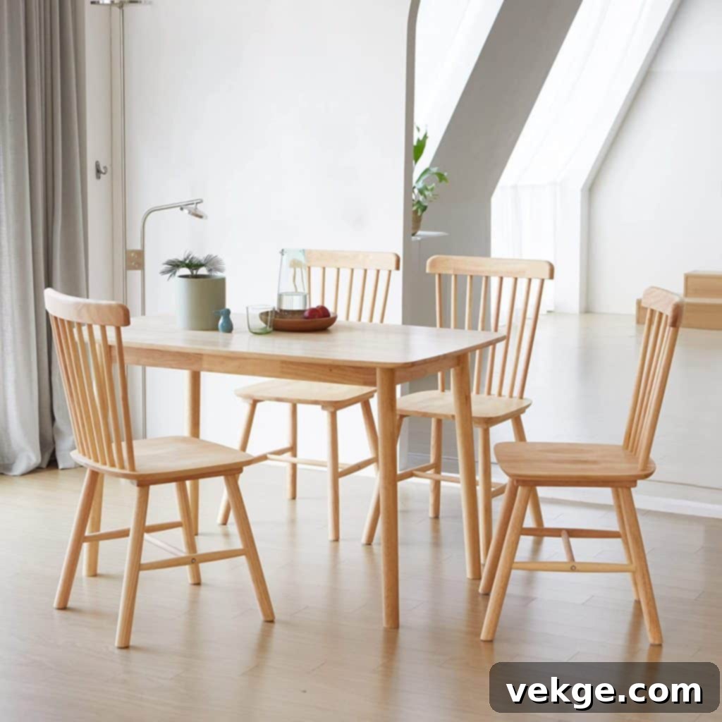 Toto Malaysian Oak Dining Chair Set