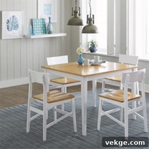 Light Oak Dining Chair Set