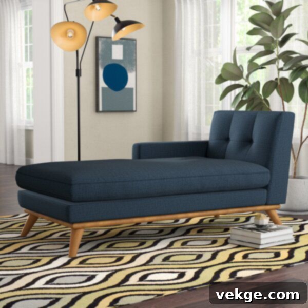 Chaise Lounge for mid century modern bedroom