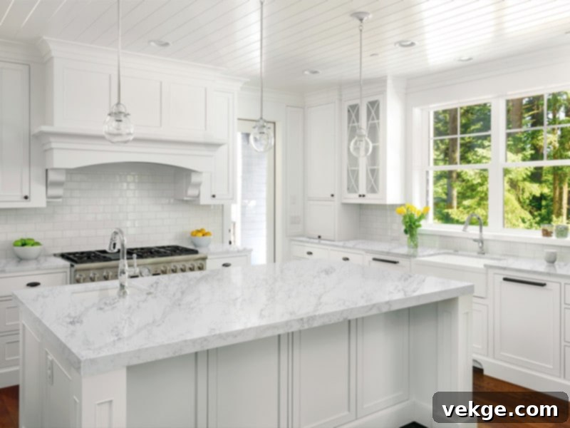 Calcutta Gold Marble Kitchen Design