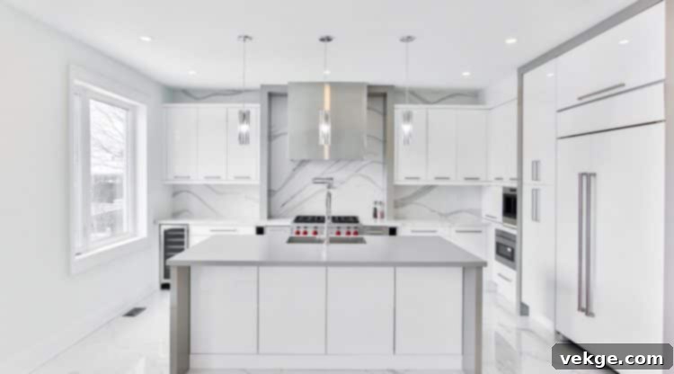 Monochrome Marble Kitchen Design