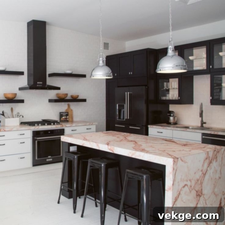 Pink Marble Kitchen Countertop