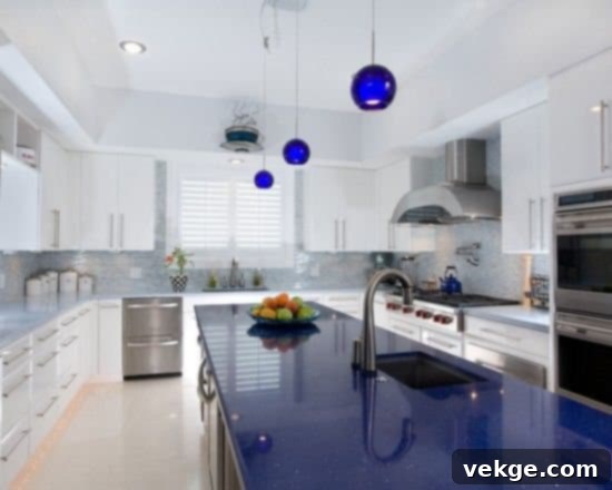 Blue Marble Countertop and Backsplash