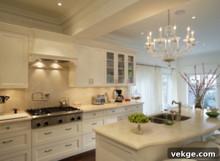 Cream Marble Kitchen Countertop