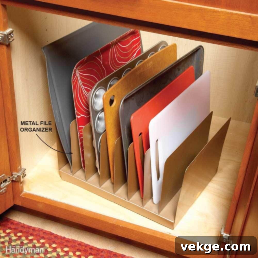 Use a Cutting Board Tray Under the Sink