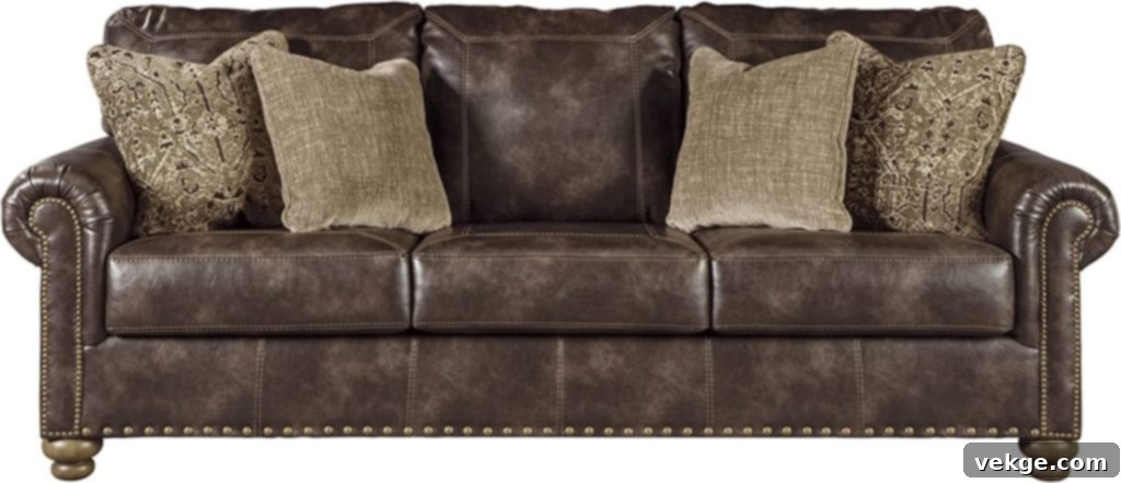 Gold Nailhead Trim Sofa