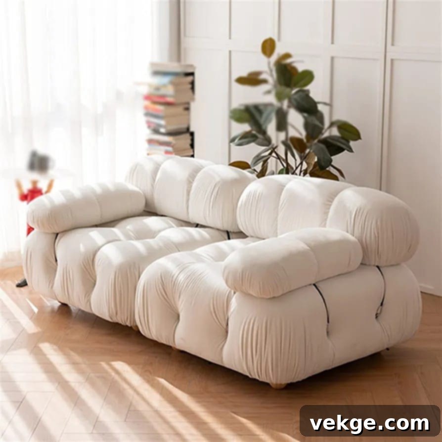 Lightweight White Color Modular Sofa