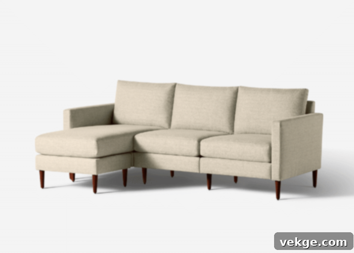 Allform 3-Seat Sofa with Chaise - Affordable Cloud Couch Dupe