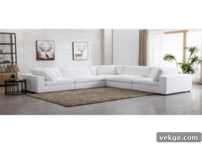 Walmart Rivas Contemporary Feather Fill Modular Sectional - Identical Cloud Dupe