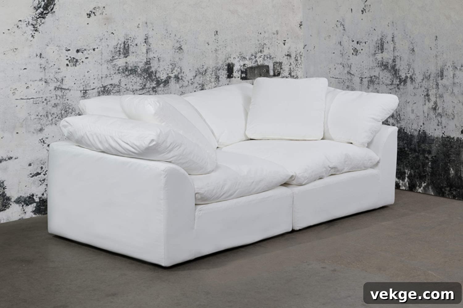 Sunset Trading Cloud Puff - Gray Cloud Couch Alternative for Small Spaces
