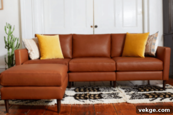 Allform Three-Seater Sofa with Chaise Lounge and Custom Options