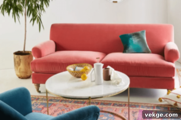 Anthropologie Willoughby Two-Cushion Sofa - Stylish and Cozy