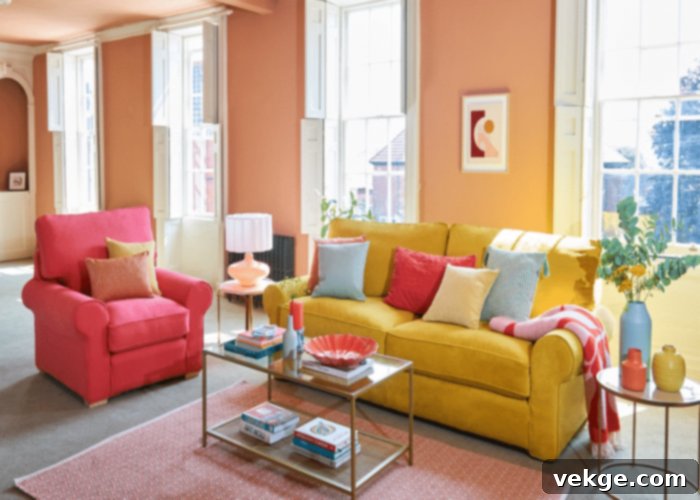 Vibrant Living Room with Bright Colors