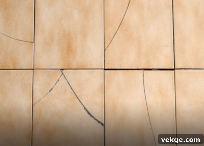 Missing Grout or Cracked Tiles