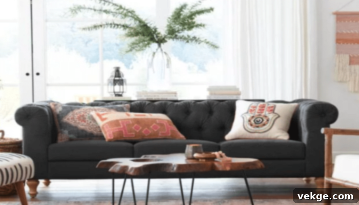 World Market offers an eclectic mix of affordable and creatively designed sofas and loveseats, from conventional Chesterfield styles to versatile modular options.