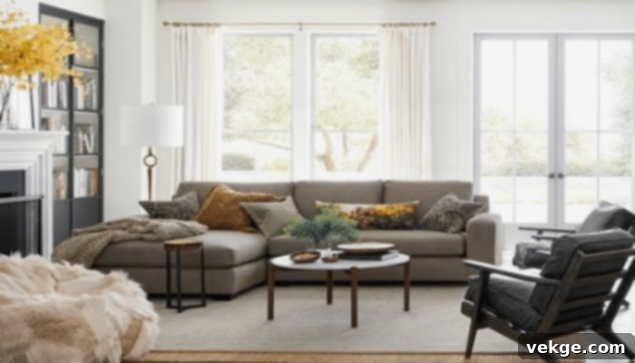 Pottery Barn specializes in classic and farmhouse-style sofas, offering timeless designs like Chesterfield leather and versatile slipcovered sleeper options with extensive customization.