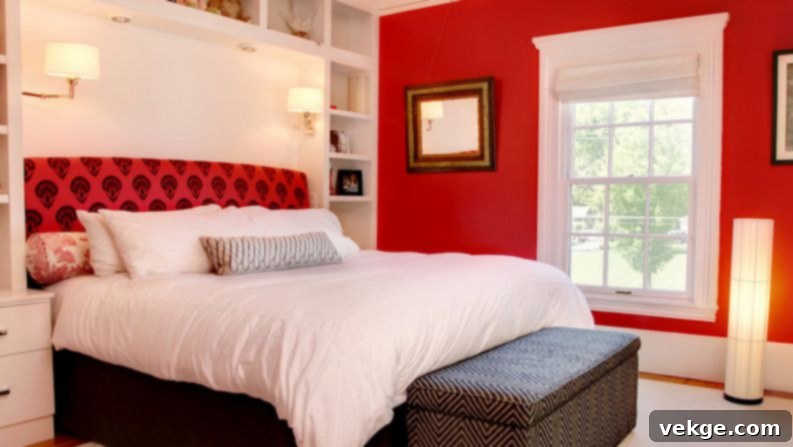 Vibrant Red & White