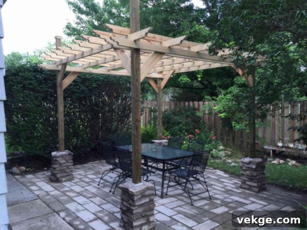 Simple and Small Pergola for Gardens