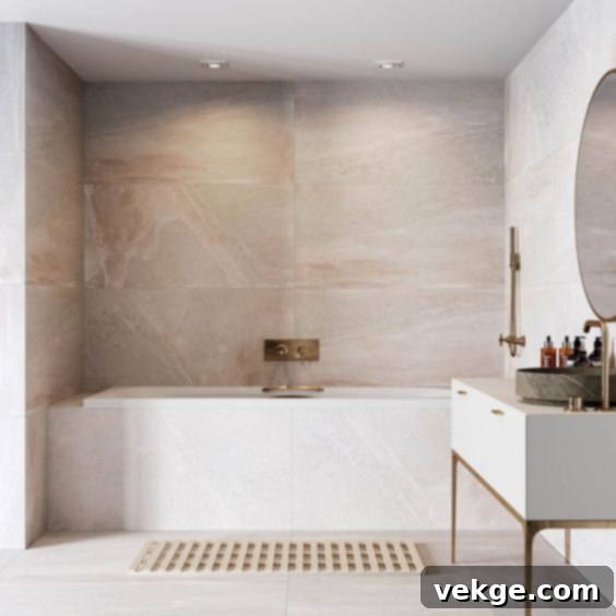 Luxurious natural stone tiles for bathroom surfaces
