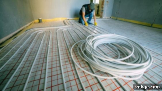 Heated flooring system for bathroom comfort