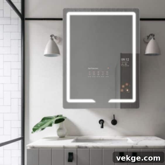 Digital shower controls and smart mirror integration