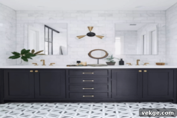 Modern double vanity with ample storage