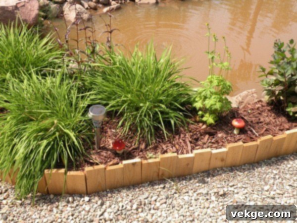 Rustic Scrap Wood Garden Edging